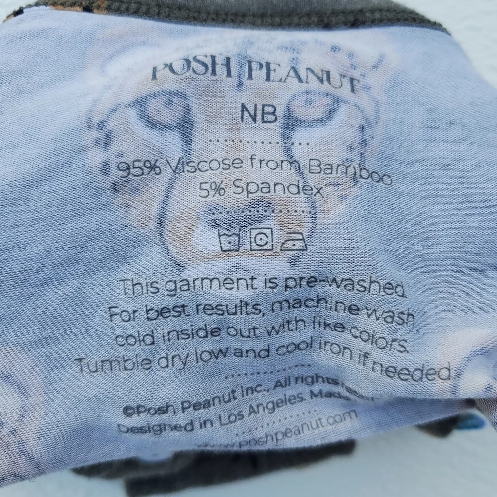 Posh Peanut Ruffled One-Piece Footless Sleeper Pajama Tiger Baby Newborn
